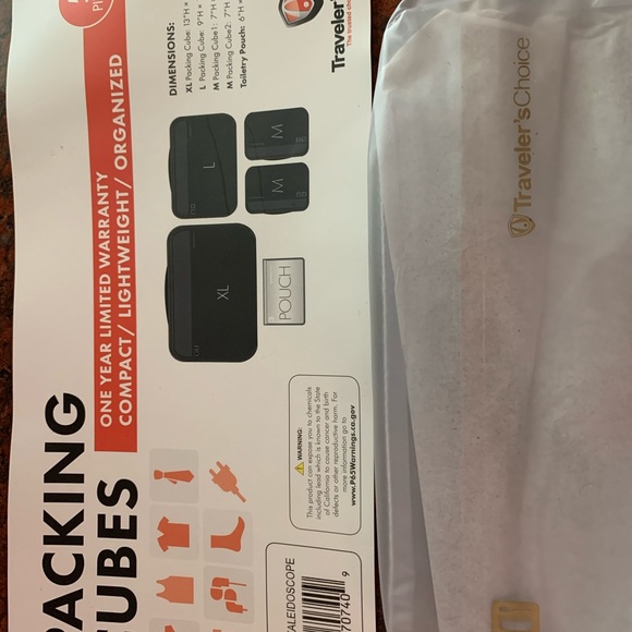 Travelers Choice 5 piece packing cubes NWT - Picture 11 of 11